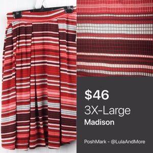 🆕 LuLaRoe Madison Box-Pleat Skirt + Pockets